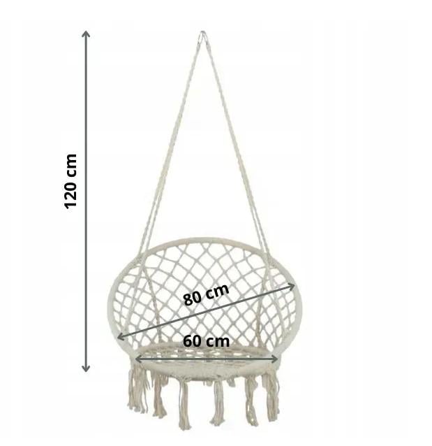 Кресло подвесное Garden Line IDAHO дачное для взрослых Серый - фото 2