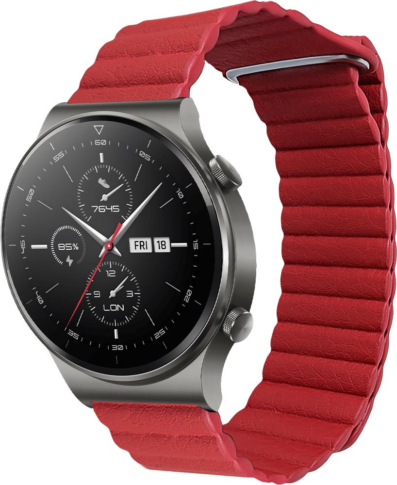 Ремешок кожаный Genis для Huawei Watch GT 2 Pro Red (26534-2D)