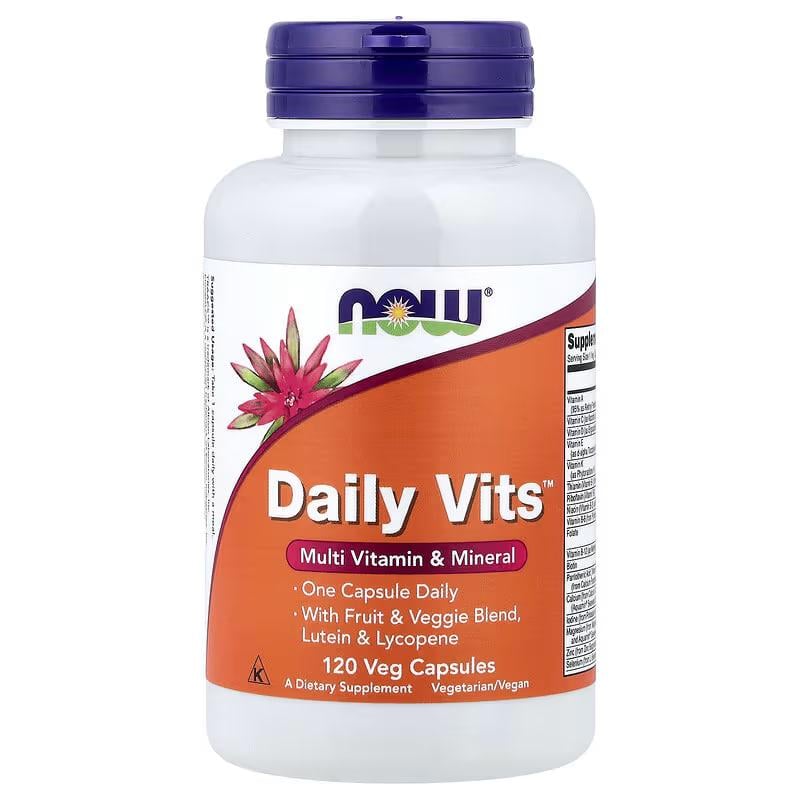 Мультивитамины Now Foods Daily Vits комплекс витаминов и минералов 120 растительных капсул (3014369435)