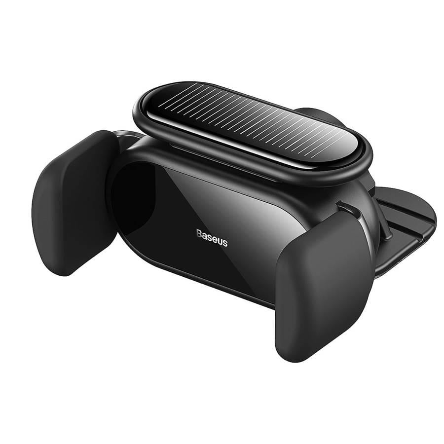 Держатель для телефонов в машину BASEUS Steel Cannon pro Solar Electric Car Mount Black (19466)