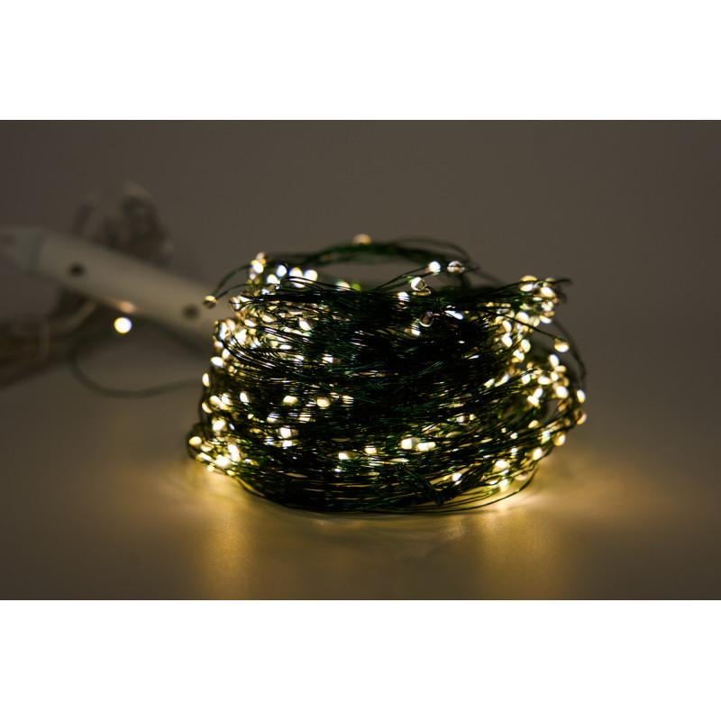 Гирлянда конский хвост каскад с пультом 5 м 500LED теплый и холодный белый IP20 (721299)