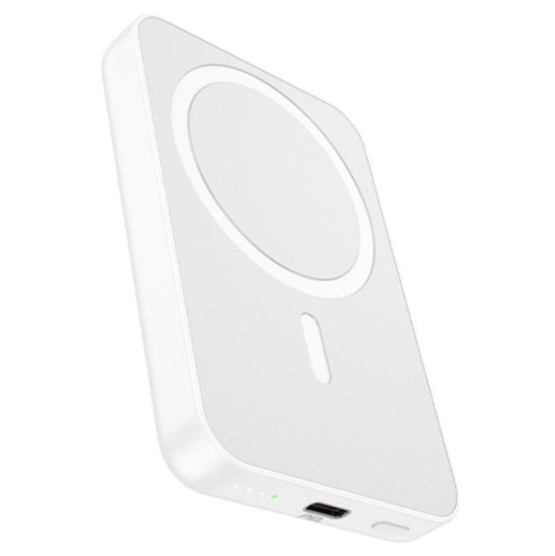 Повербанк Hoco J109 Magnetic Wireless Fast Charge 2в1 с беспроводной зарядкой 5000 mAh 20W/15W Белый