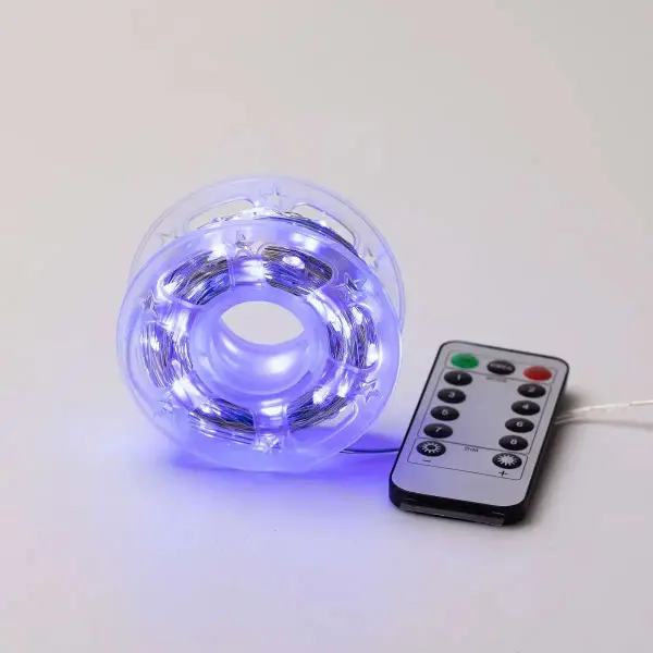 Гірлянда нитка для декору GarlandoPro Роса з пультом від мережі 500 LED 50 м Білий (147-107-500L50MWW) - фото 3