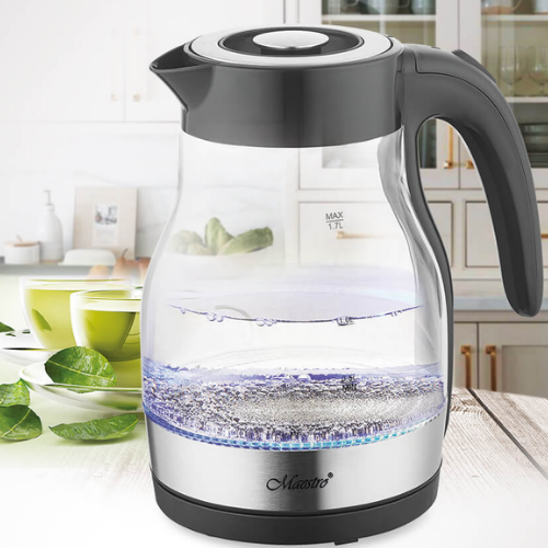 Електрочайник Maestro MR-061-BLACK дисковий склянний 1,7 л 2000W Чорний (1765646569) - фото 6 Електрочайник Maestro MR-061-BLACK дисковий склянний 1,7 л 2000W Чорний (1765646569) - фото 6