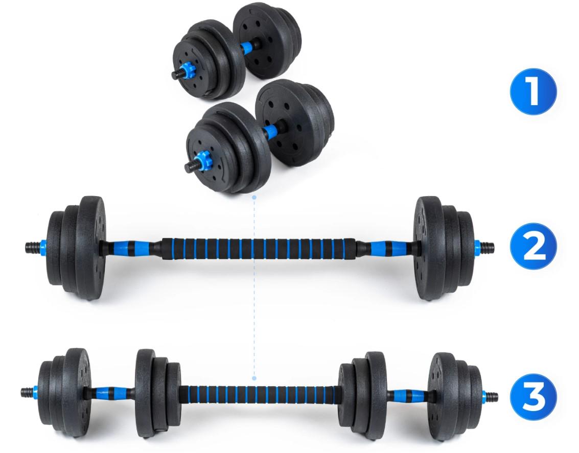 Гантелі розбірні бітумні Thunder GYM-02 зі з'єднувачем для штанги 2x10 кг (GYM-02) - фото 2 Гантелі розбірні бітумні Thunder GYM-02 зі з'єднувачем для штанги 2x10 кг (GYM-02) - фото 2