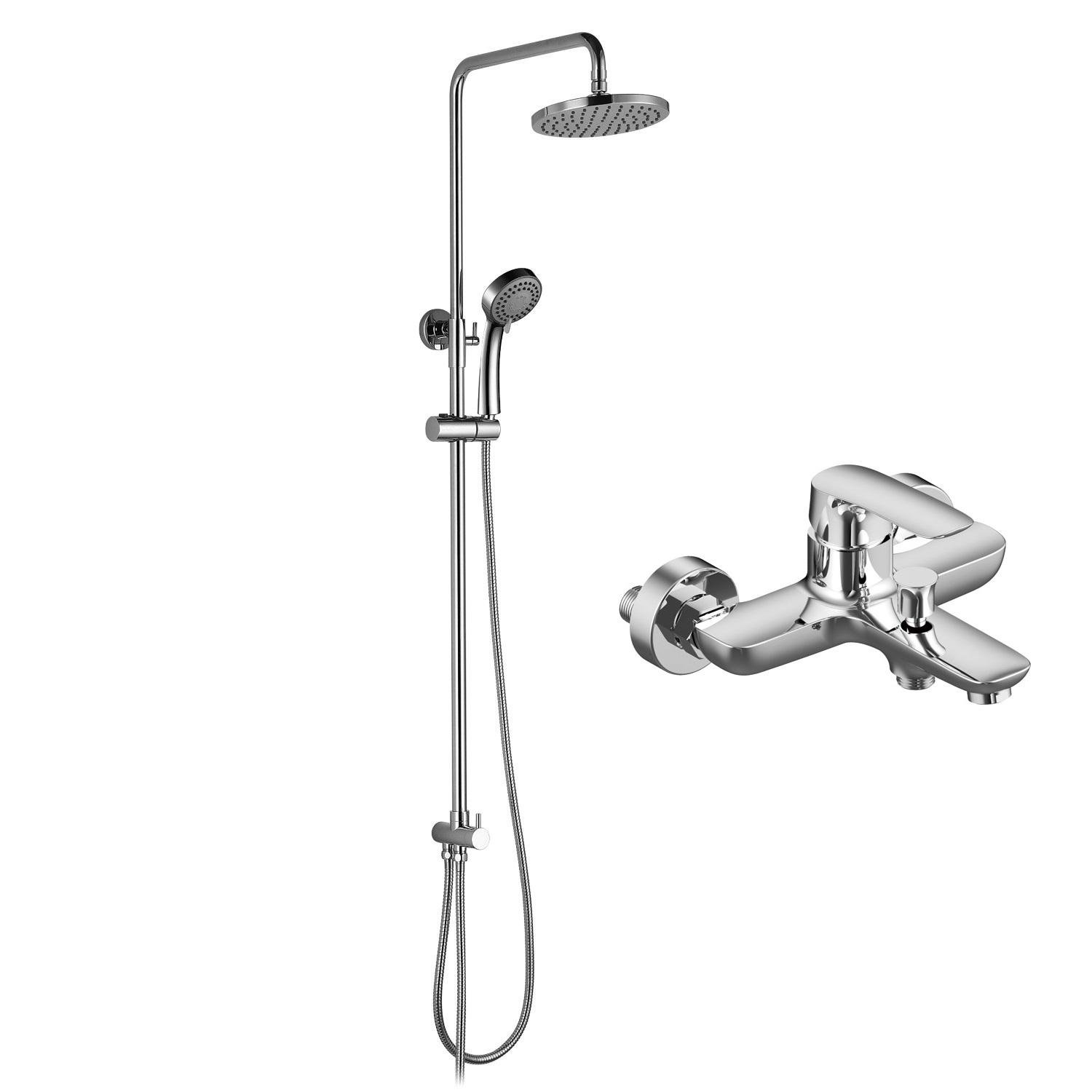 Душевая система Imprese Loket 10230+T-15084 с изливом латунь Хром (SET20230914)