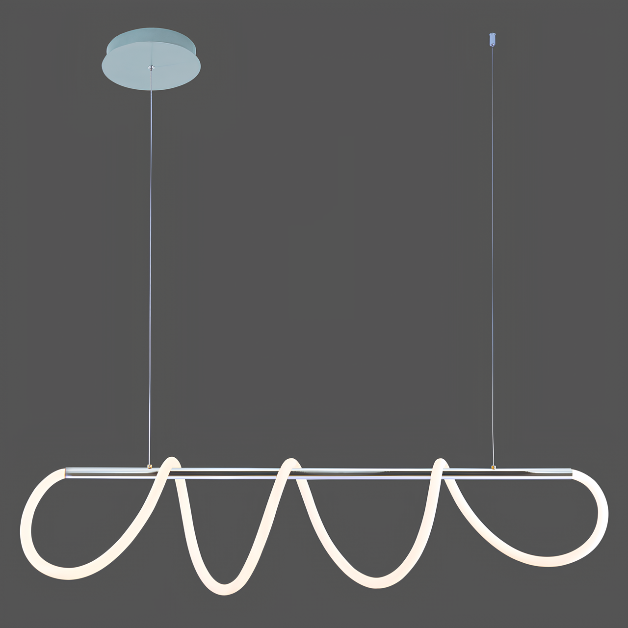 Люстра светодиодная Valeso 42W со спиральным рассеивателем 3000K Хром (20006PM)