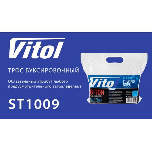 Трос буксирувальний Vitol ТР-109-8-1 8 т 5 м з двома гаками - фото 2