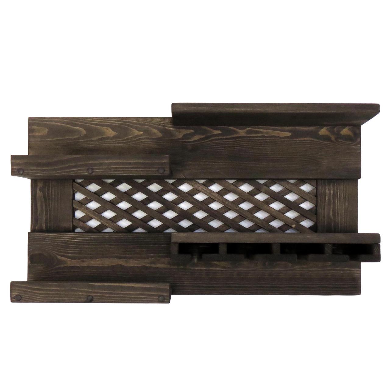 Полка для вина настенная из дерева Тояма Мокко (ПНК-001210)