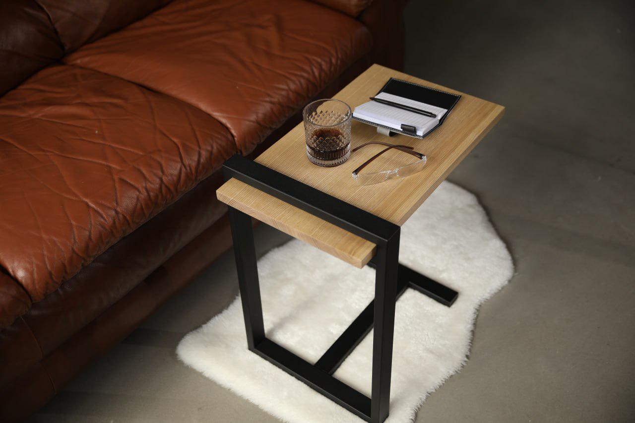 Столик прикроватный в стиле лофт 52х50х34 см (ML-102)