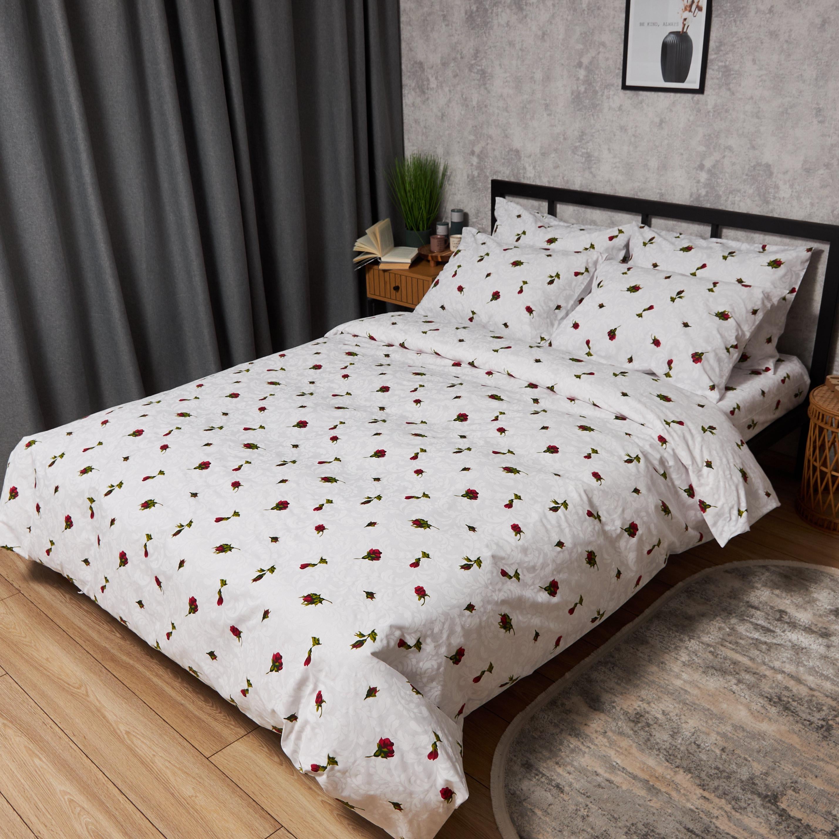 Комплект постельного белья Moon&Star бязь Gold Люкс Romantic Rose king size наволочка 2 шт. 220x240 см (MS-820009662)