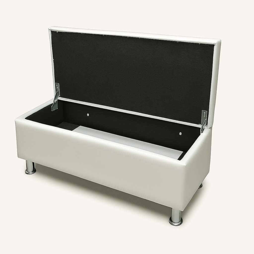 Диван в зону ожидания Сompakt искусственная кожа 120 см Белый - фото 3