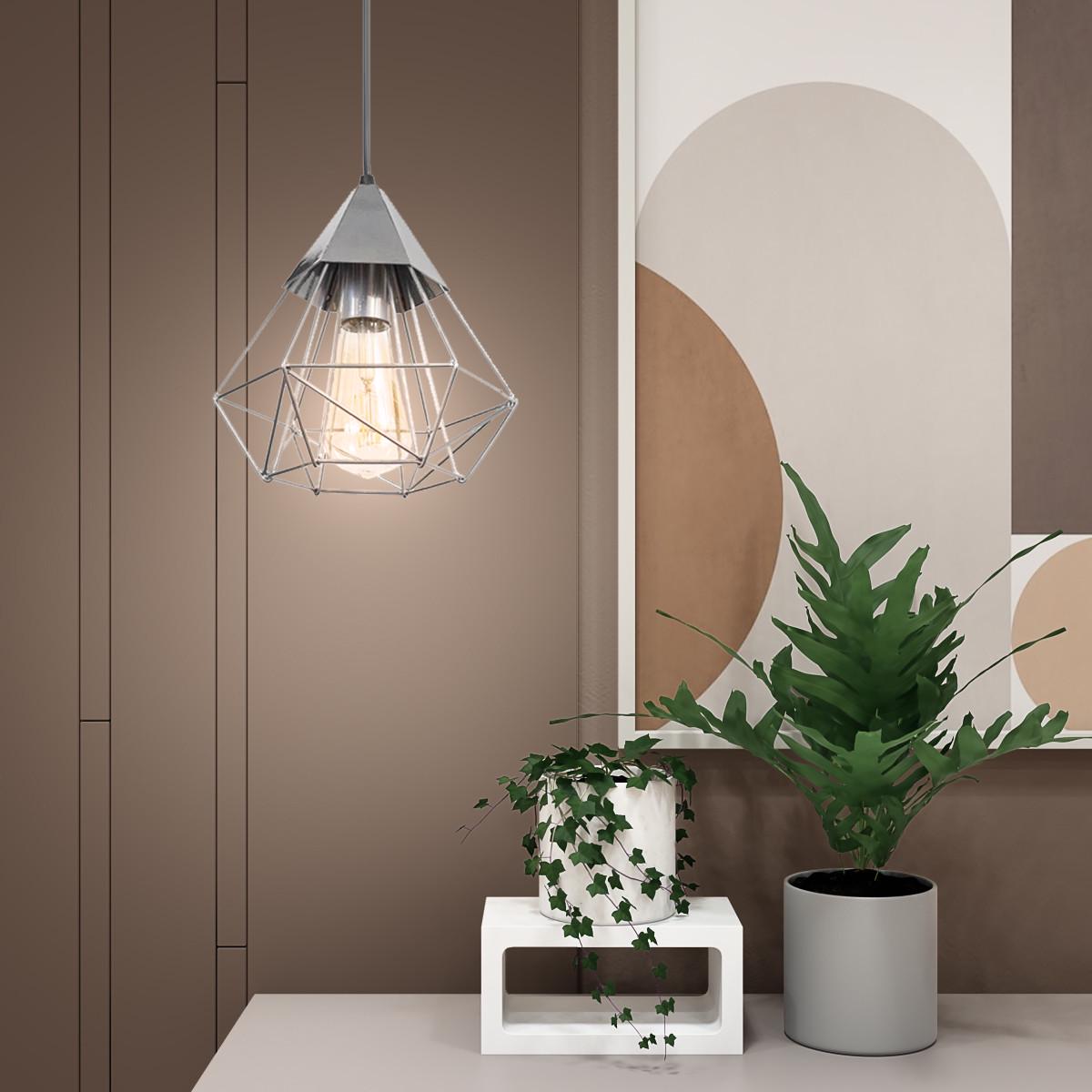 Подвесной светильник MSK ELECTRIC Crystal в стиле лофт под лампу Е27 Хром (NL 0535 CR) - фото 5 Подвесной светильник MSK ELECTRIC Crystal в стиле лофт под лампу Е27 Хром (NL 0535 CR) - фото 5