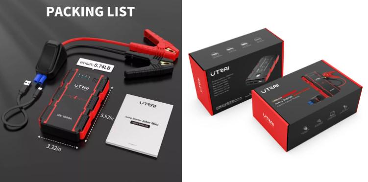 Пусковий автомобільний пристрій Jump Starter Utrai Jstar Mini 13000 mAh 1000A (9434671) - фото 7