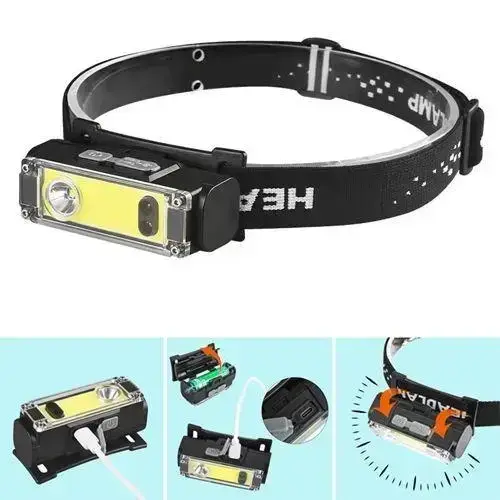 Фонарь налобный BL- T124-ХРЕ+COB White+Red датчик движения 1x18650 Type-C (T124) - фото 2 Фонарь налобный BL- T124-ХРЕ+COB White+Red датчик движения 1x18650 Type-C (T124) - фото 2