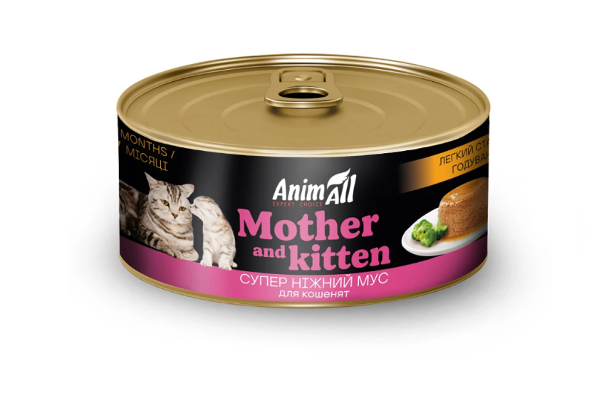 Корм для кошек влажный AnimAll Легкий старт кормления 85 г Корм для кошек влажный AnimAll Легкий старт кормления 85 г