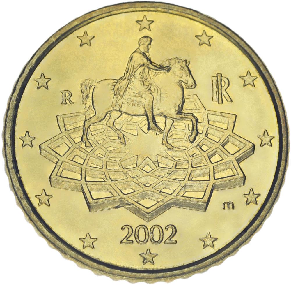 Коллекционная монета Италия 50 евроцентов 2002 UNC (М21993)