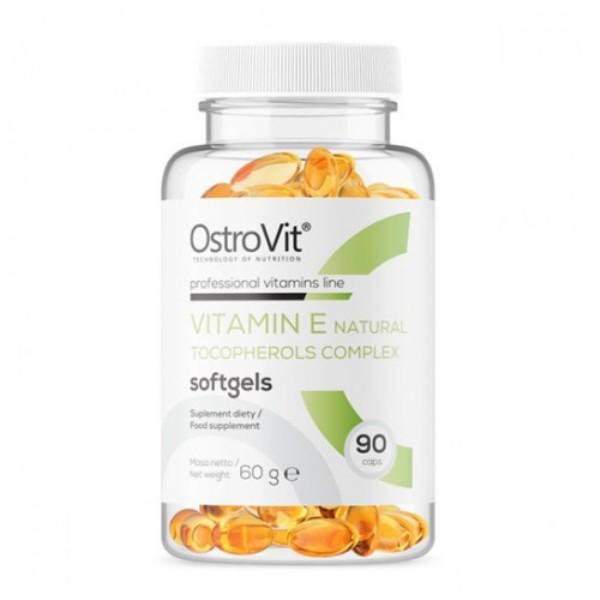 Витамин E для спорта OstroVit Vitamin E Natural Tocopherols Complex 90 Caps