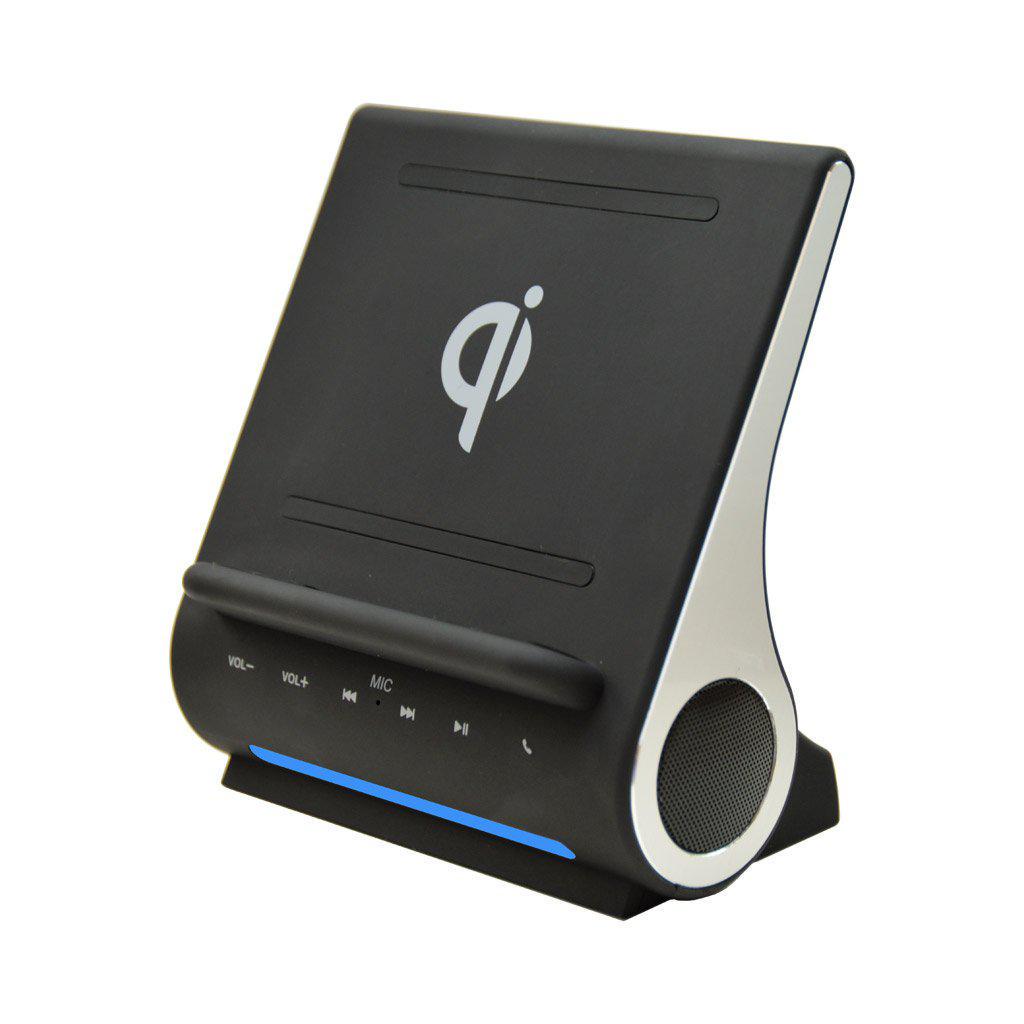 Беспроводное зарядное устройство AZPEN D108 док-станция с технологией QI с Bluetooth колонкой Черный (SUN1528)