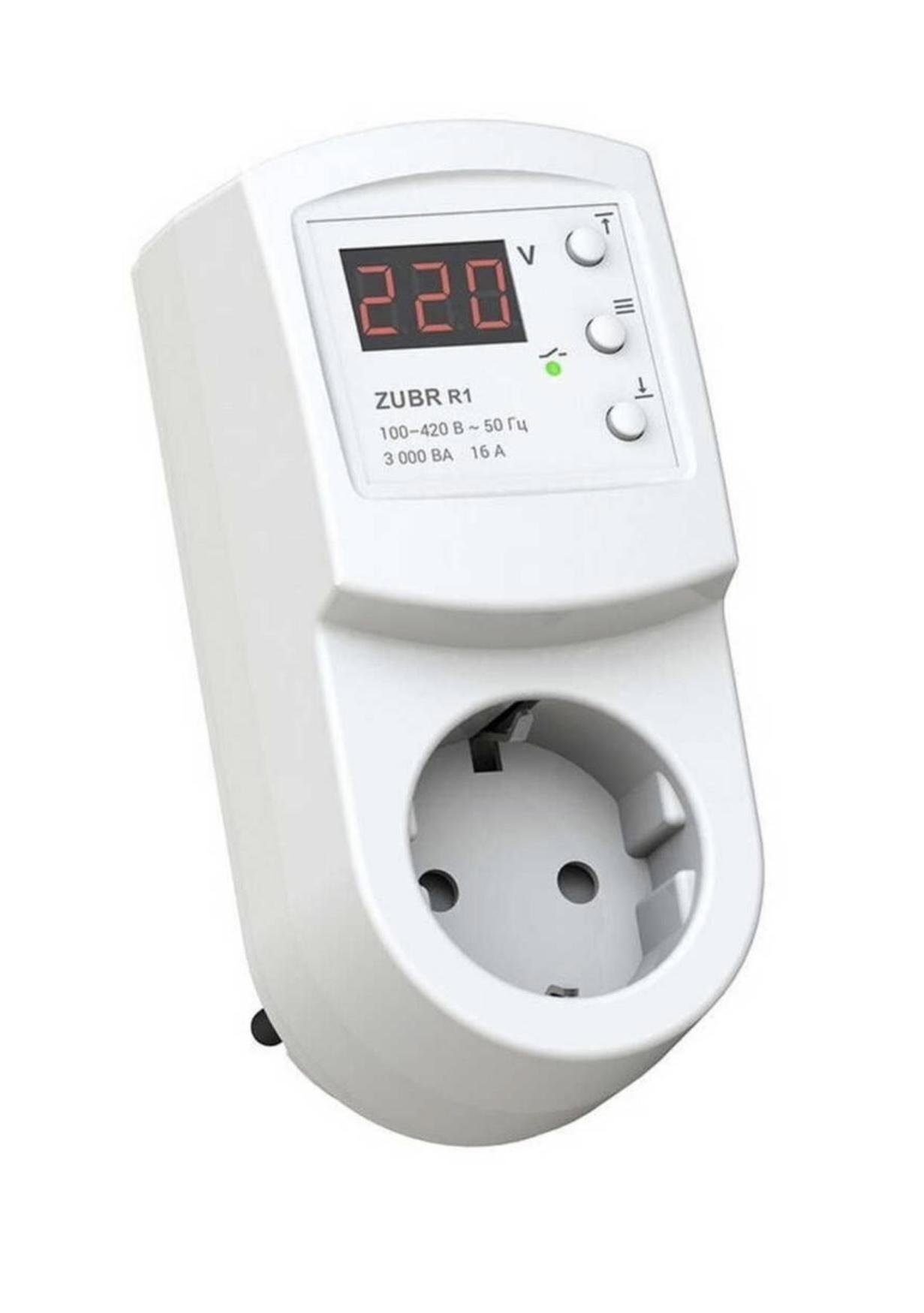 Реле напруги ZUBR R116y 16A у розетку (56789)