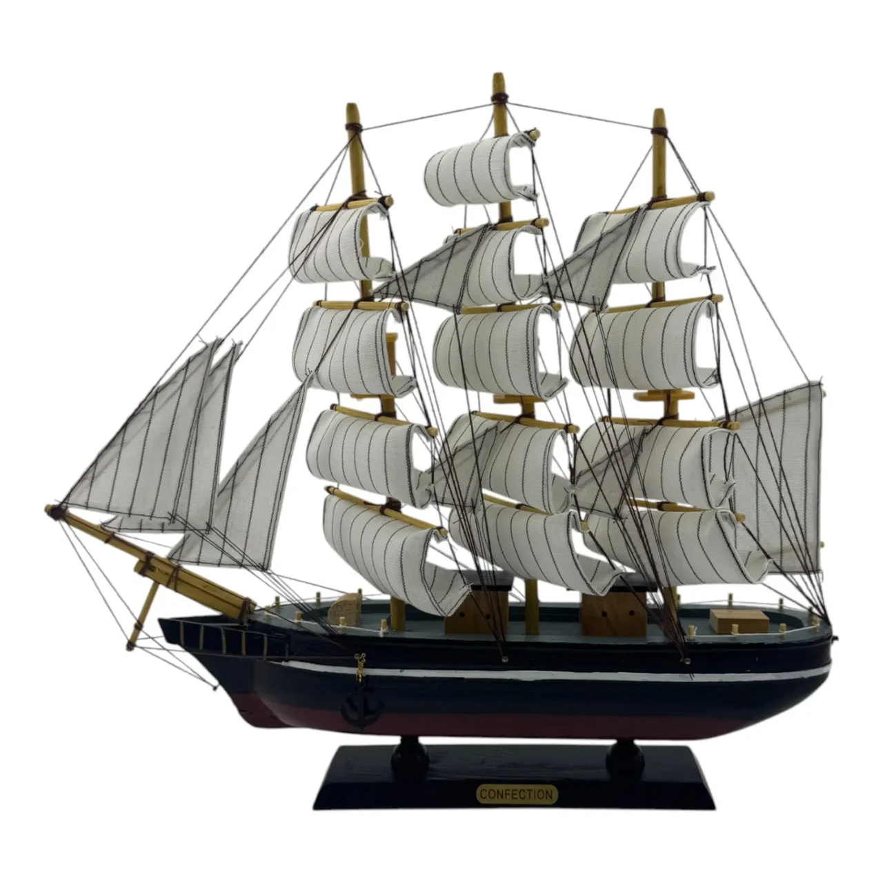 Модель парусника на подставке 40х34х6,5 см (34739C)
