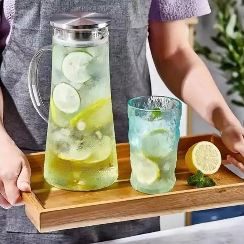 Кувшин стеклянный Kamille со стальной пробкой и ручкой 1200 мл - фото 4 Кувшин стеклянный Kamille со стальной пробкой и ручкой 1200 мл - фото 4