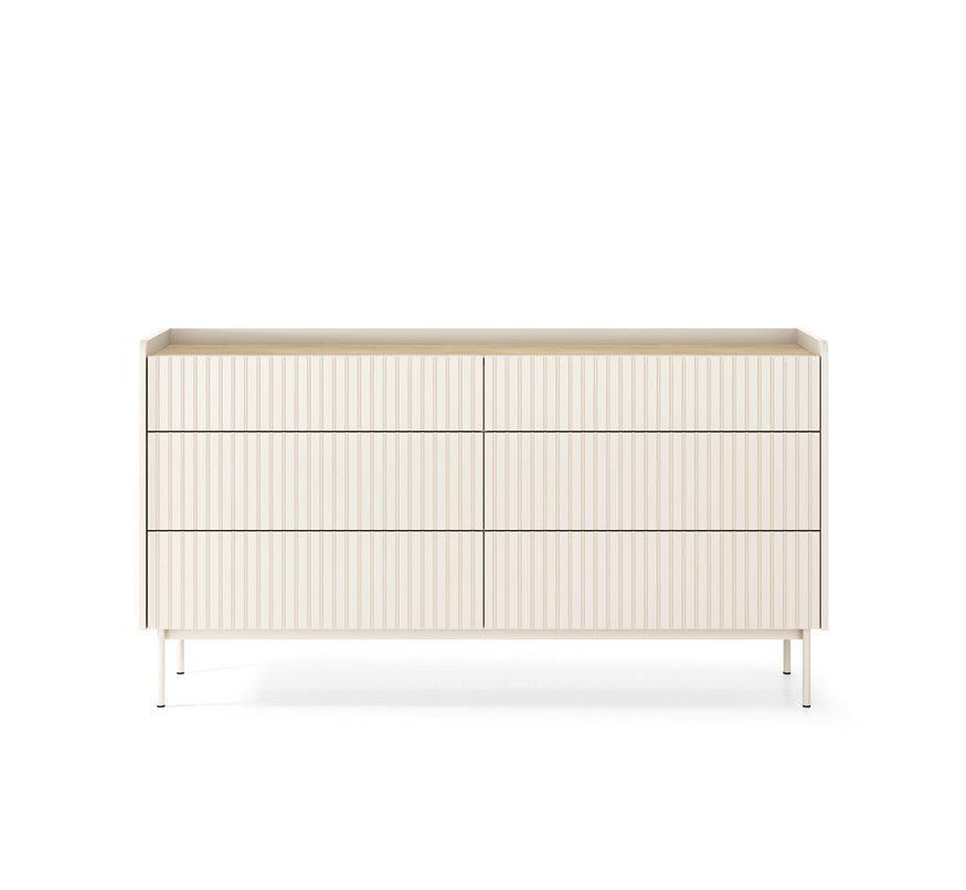 Комод Perfect Home Level 6S/153 с 6 ящиками Бежевый/Дуб сканди (PFH-091156) - фото 3 Комод Perfect Home Level 6S/153 с 6 ящиками Бежевый/Дуб сканди (PFH-091156) - фото 3