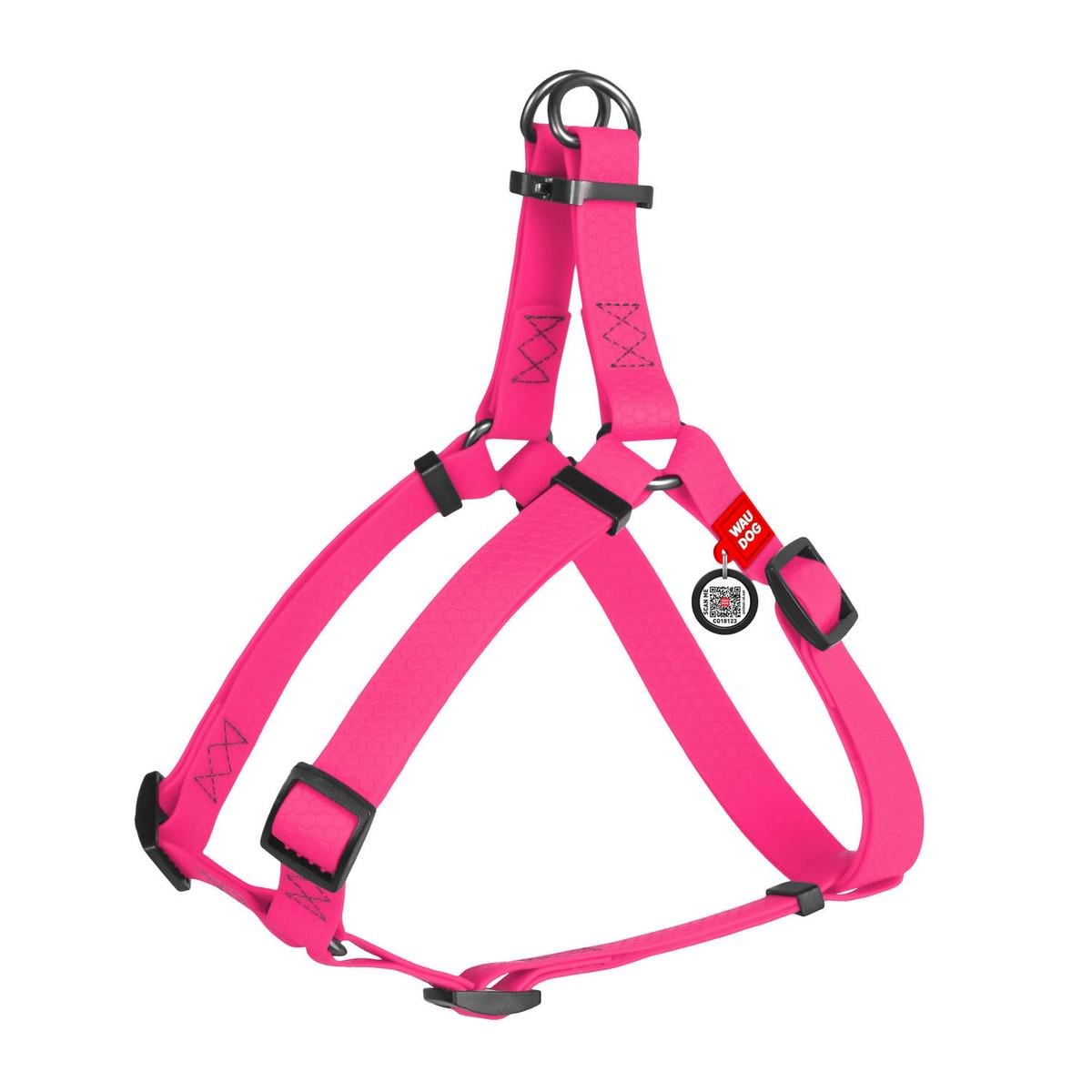 Шлея для собак Waudog Waterproof XS 30-39 см 15 мм Розовый (27637)