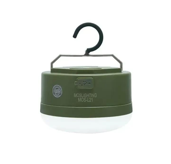Ліхтар кемпінговий акумуляторний MOSLIGHTNG L21 з магнітом та карабіном 4 режими (010743)