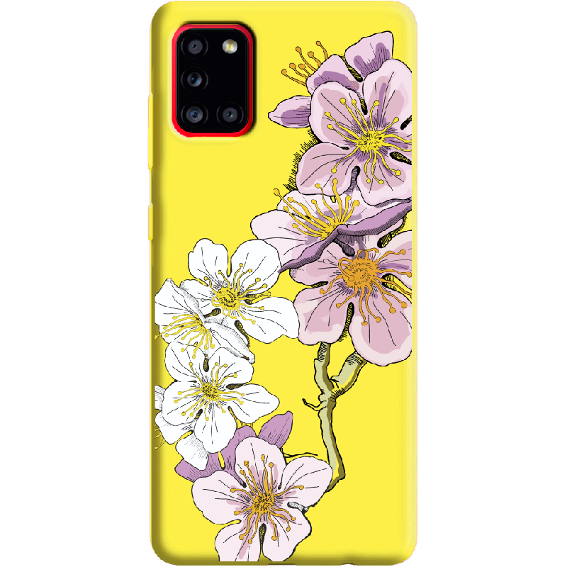 Чехол Boxface Samsung A315 Galaxy A31 Cherry Blossom Желтый силикон (39470-cc4-39919)