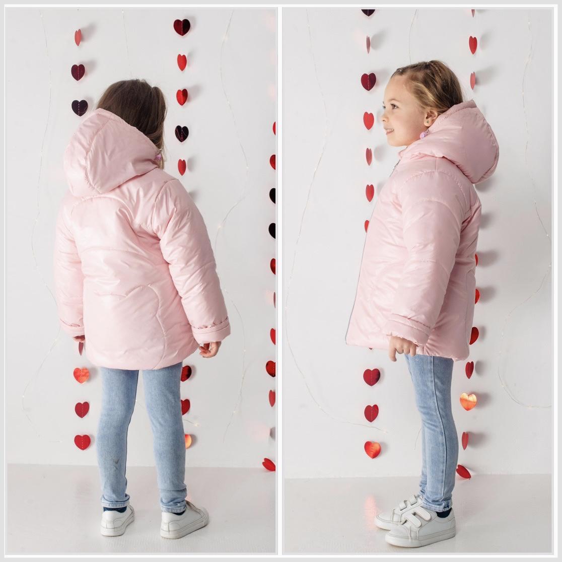 Куртка демісезонна для дівчинки 110 см Рожевий (D-8444-110р) - фото 3