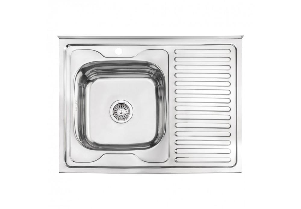 Кухонна мийка Lidz 6080-L 0,6 мм Polish (LIDZ6080LPOL06)