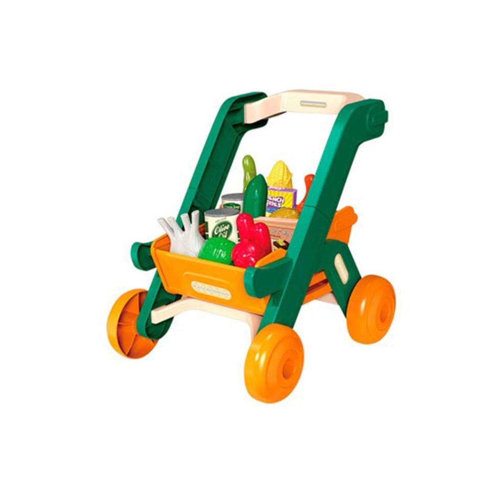 Игровой набор Bambi Тележка с 40 продуктами Зеленый (IG-173-N-686)