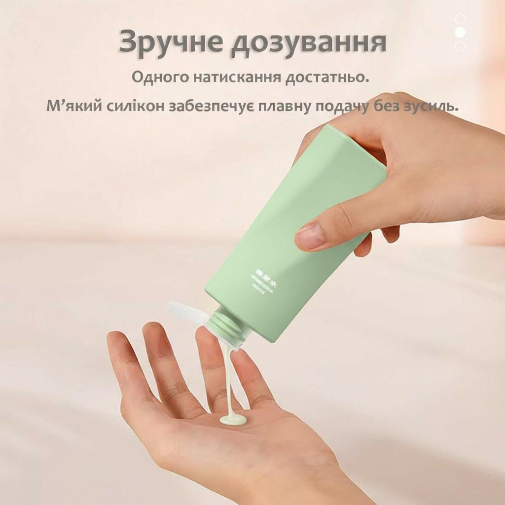 Набор флаконов для косметики дорожный 4в1 контейнеры для путешествий по 60 мл силиконовые Зеленый (113_3_0_2С) - фото 7 Набор флаконов для косметики дорожный 4в1 контейнеры для путешествий по 60 мл силиконовые Зеленый (113_3_0_2С) - фото 7