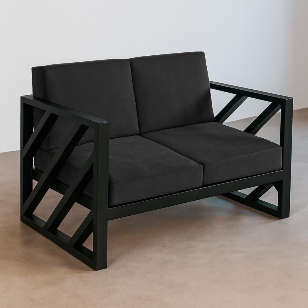 Диван металлический Tobi Sho Гранд/DV4 с подушками 750х1600х700 мм велюр Черный/37 (DV40516) Диван металлический Tobi Sho Гранд/DV4 с подушками 750х1600х700 мм велюр Черный/37 (DV40516)