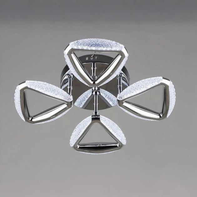 LED-люстра потолочная Sirius на четыре акриловых плафона 3000/6500K IP20 B YH1302/4 CH 24W Хром (28687119)