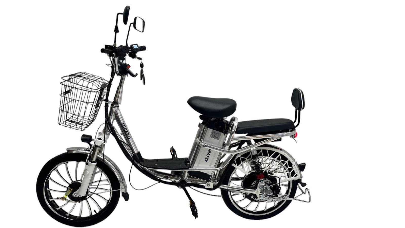 Электровелосипед двухместный MINAKO V4 PRO 500W/60V/18Ah с задним амортизатором Серый