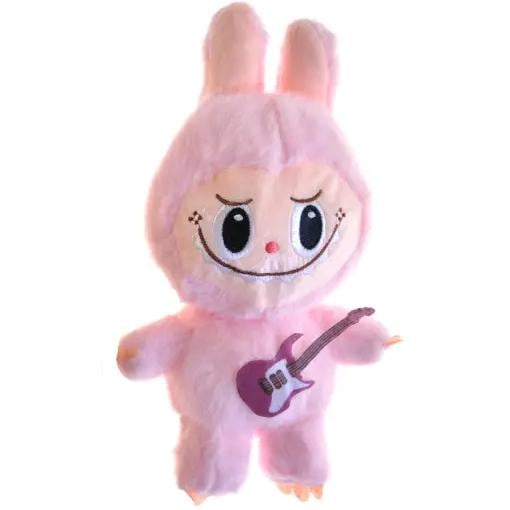 М'яка іграшка Лабубу із гітарою 25 см Рожевий (28443892)