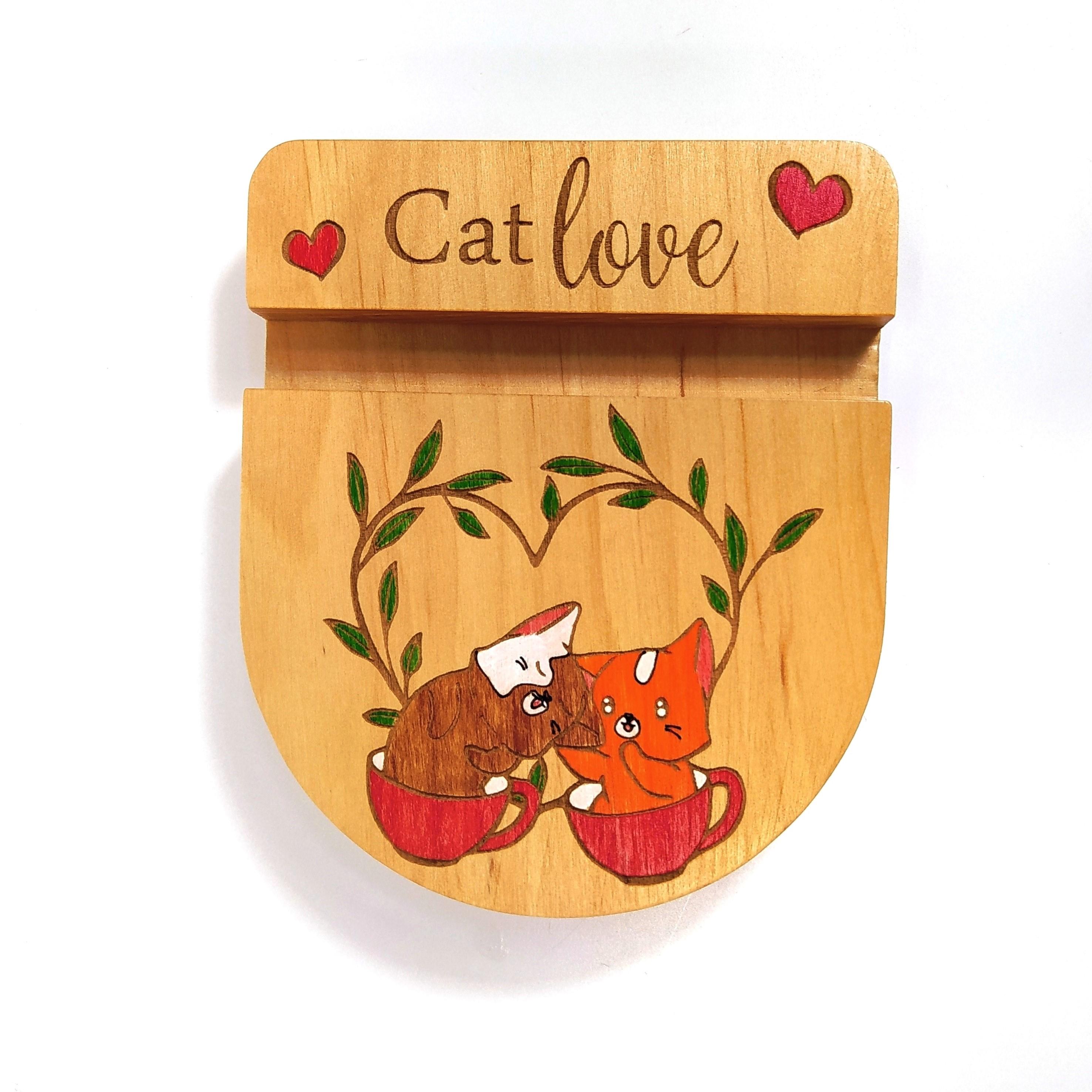Підставка під телефон Майстерня містера Томаса Cat love 9х12х2 см