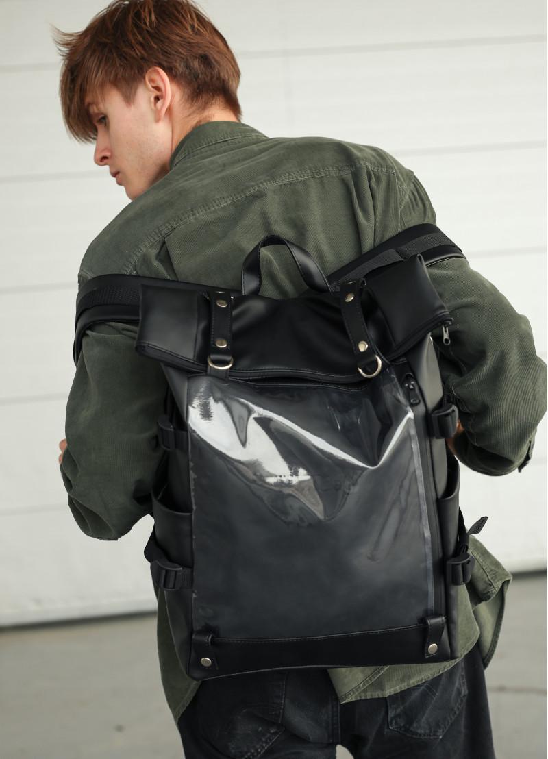 Рюкзак чоловічий Sambag RollTop Hacking Чорний (15373070e) - фото 5 Рюкзак чоловічий Sambag RollTop Hacking Чорний (15373070e) - фото 5