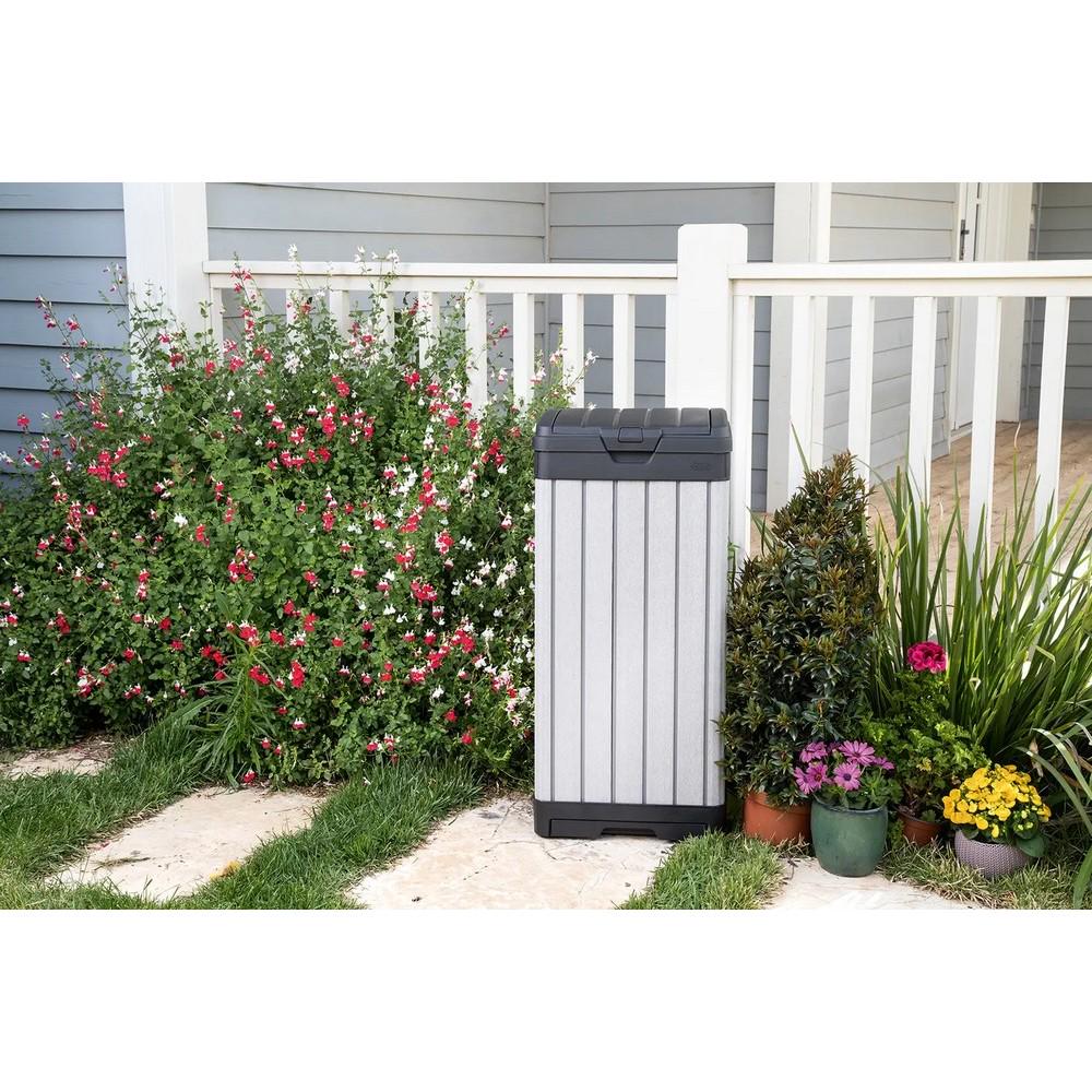 Контейнер для мусора Keter Rockford Waste Bin 125 л Серый (236996) - фото 3