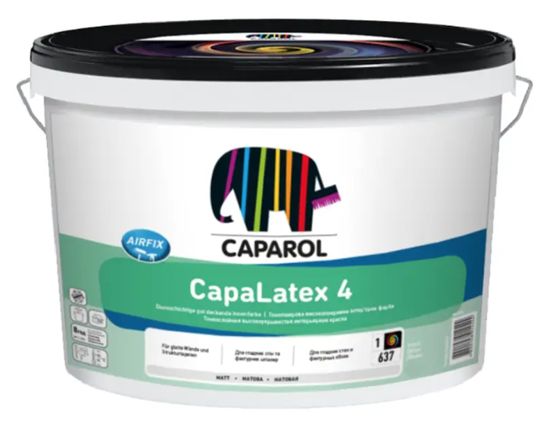 Краска интерьерная латексная матовая Caparol CapaLatex 4 база 1 2,5 л (1586136899)