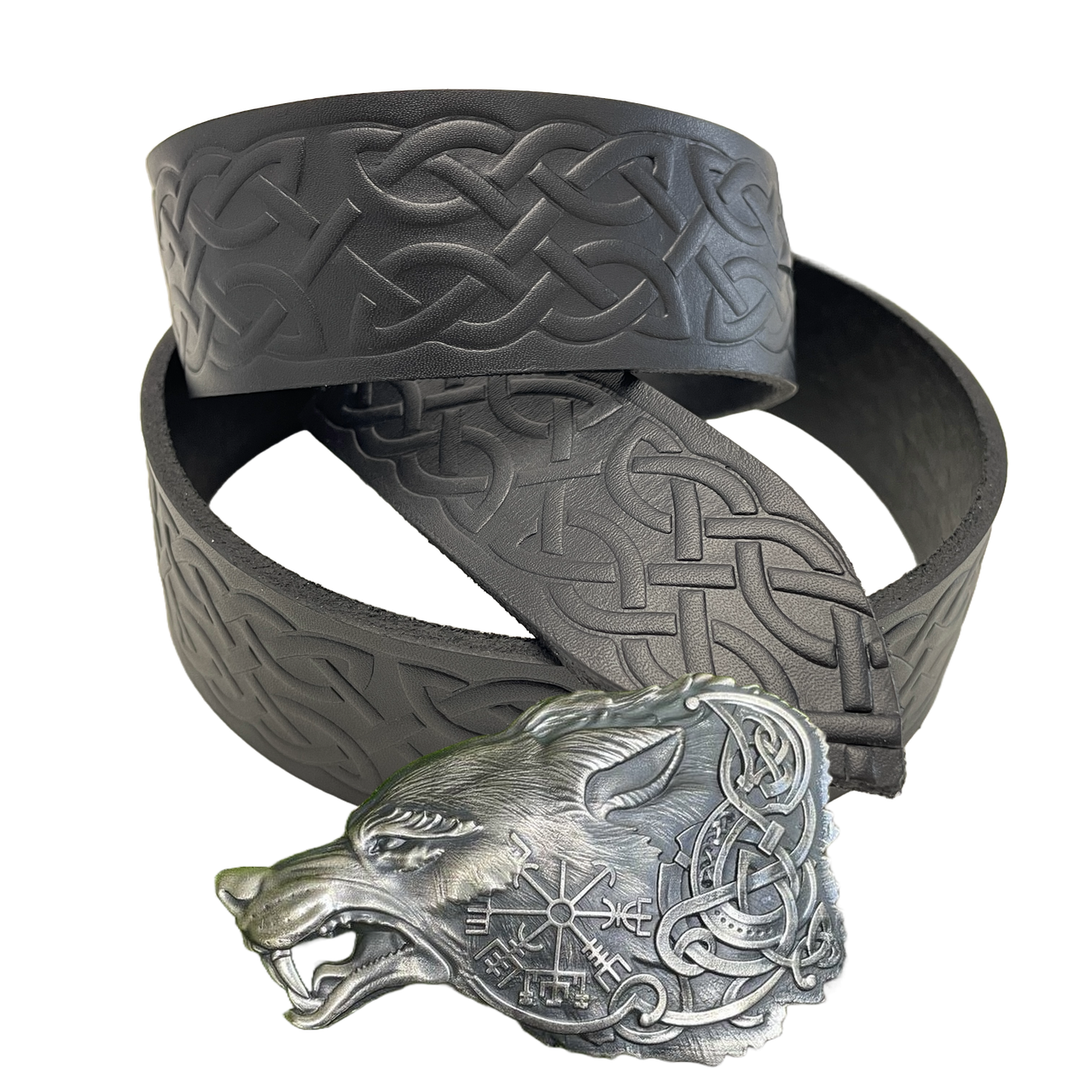 Ремень тиснение с пряжкой Gorillas BBQ Accessories Фенрир нейзильбер (bb72)