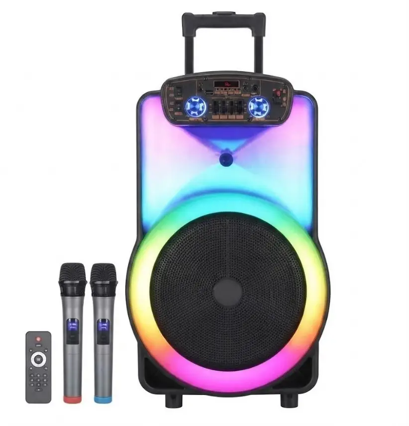 Портативная колонка ZXX-1520 300 Вт 15" Bluetooth/TWS/USB/TF/FM/LED-подсветка/2 микрофона (2104619588)