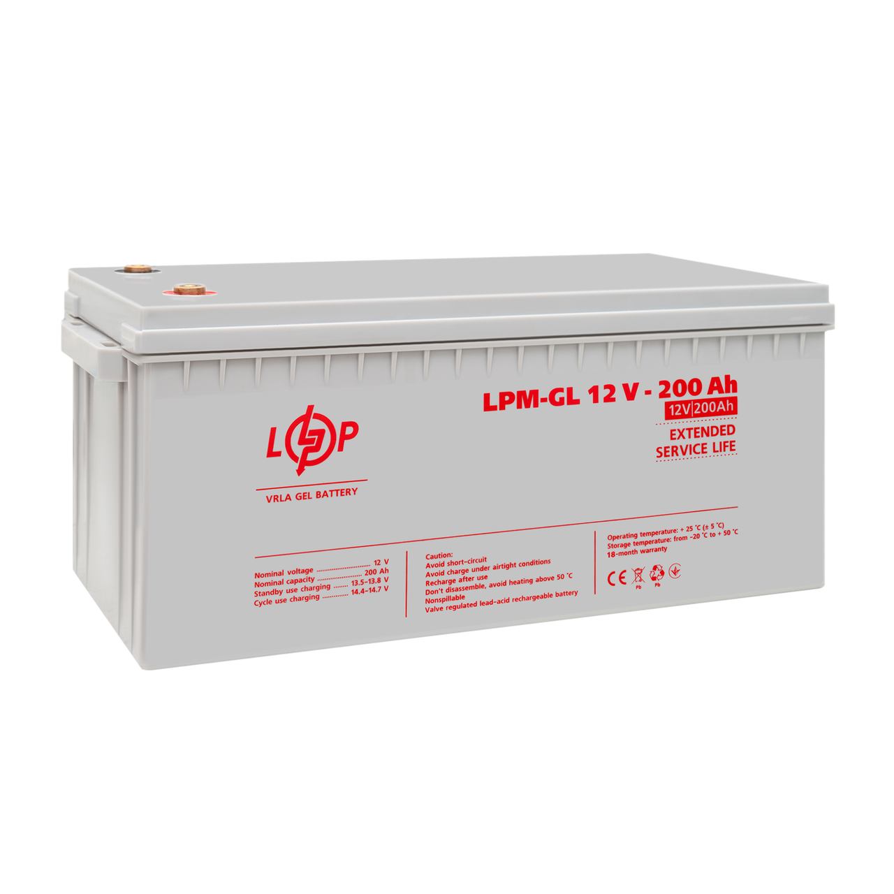 Аккумулятор гелевый LPM-GL 12V-200 Ah - фото 4