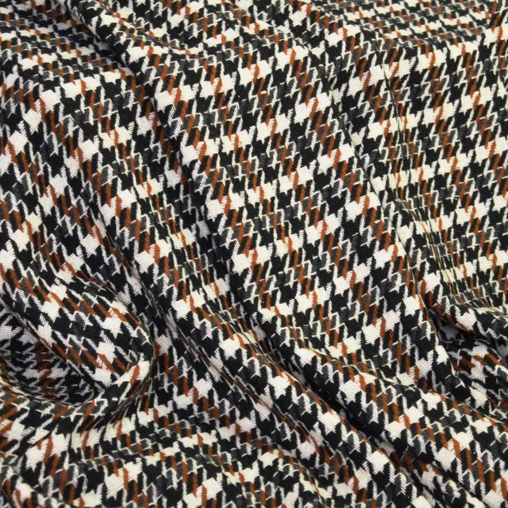 Ткань пальтовая Лапка V-6/1 Коричневый/Черный/Белый (17066)