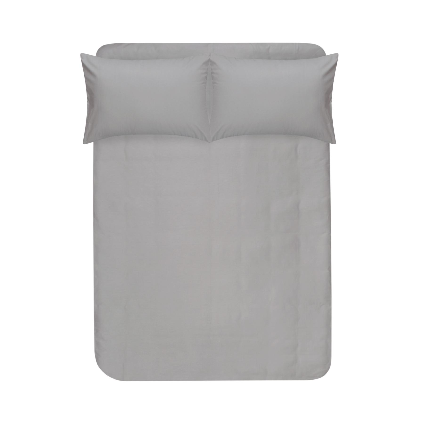 Простирадло на резинці з наволочками Lotus Home Leona Premium сатин 180x200/50x70 см 2 шт. Сірий (svt-2000022335768) - фото 1