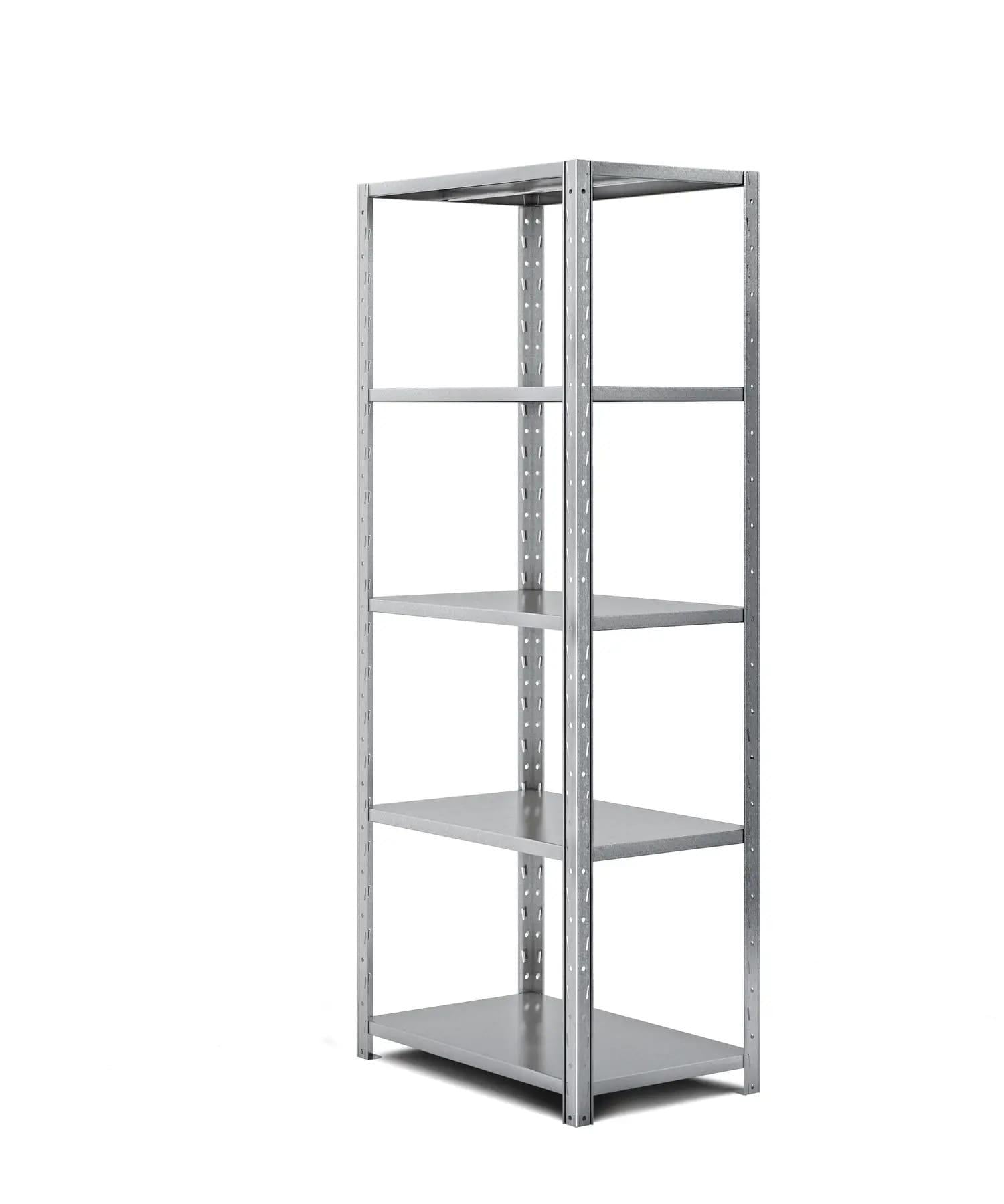 Стеллаж металлический ПРОФИ 150х100х50 см с оцинкованным покрытием на 5 полок из металла (366370)