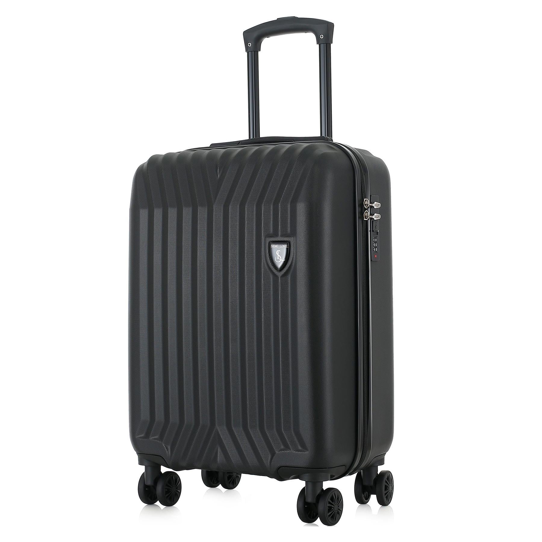 Чемодан маленький SEMI LINE T5984-3 ABS-пластик 20 дюймов 42 л для ручной клади Черный