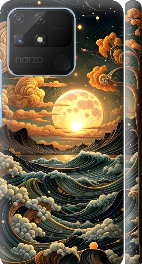 Чехол на Realme Narzo 50A Арт волны (6332m-2514-42517) Чехол на Realme Narzo 50A Арт волны (6332m-2514-42517)